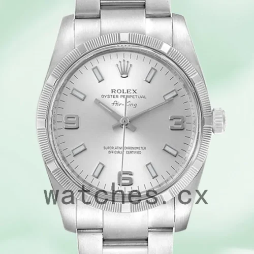 114210SSO-1.webp Rolex Air-king Men’s 114210SSO 36mm Automatic Silver-tone