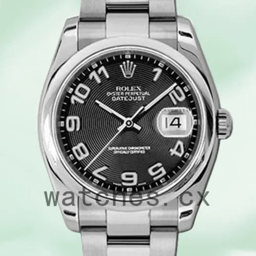 116200BKCAO-1.webp Rolex Datejust 36mm 116200BKCAO Men’s Black Concentric Dial Silver-tone