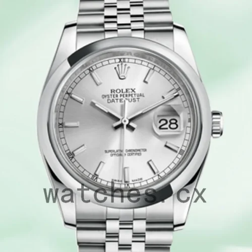 116200SSJ-1.webp Rolex Datejust 36mm 116200SSJ Men’s Silver Dial Silver-tone