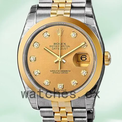 116203CDJ-1.webp Rolex Datejust Men’s 116203CDJ 36mm Silver-tone Champagne Dial