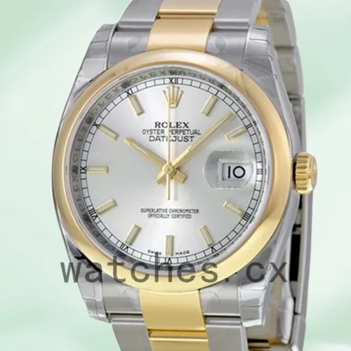 116203SSO-1.webp Rolex Datejust Men’s 36mm 116203SSO Oyster Bracelet Silver Dial