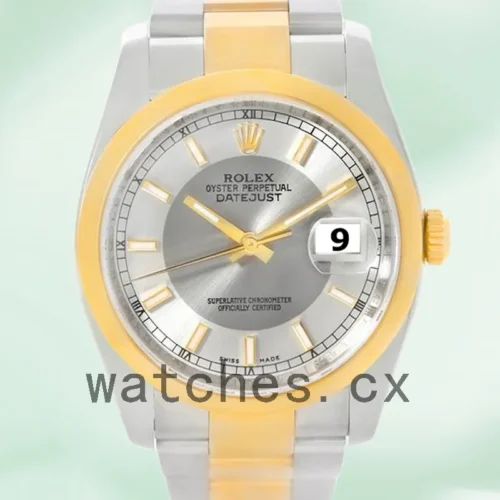 116203STSO-1.webp Rolex Datejust 116203STSO 36mm Men’s Silver Tuxedo Dial