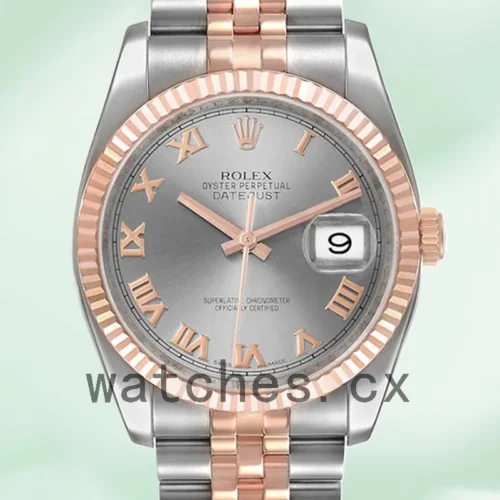 116231GYRJ-1.webp Rolex Datejust 116231-0087 36mm Men’s Jubilee Bracelet Grey Dial