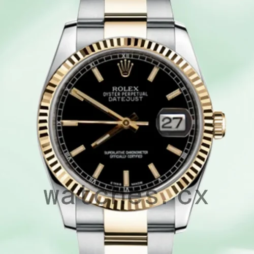 116233BKSO-1.webp Rolex Datejust 116233BKSO Men’s 36mm Silver-tone Oyster Bracelet
