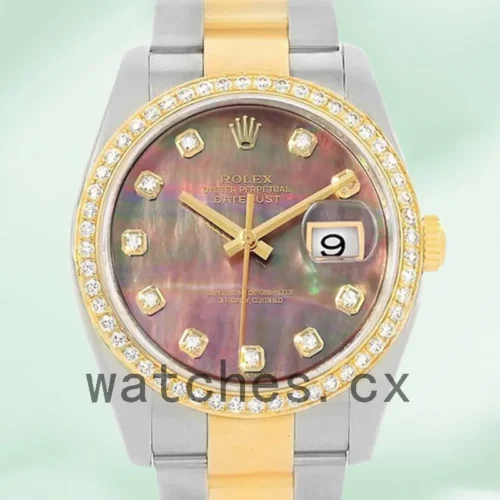 116243BKMDO-1.webp Rolex Datejust Men’s 36mm 116243BKMDO Mother of Pearl Silver-tone