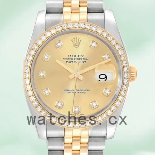 116243CDJ-1.webp Rolex Datejust 116243CDJ Men’s 36mm Champagne Dial Bracelet