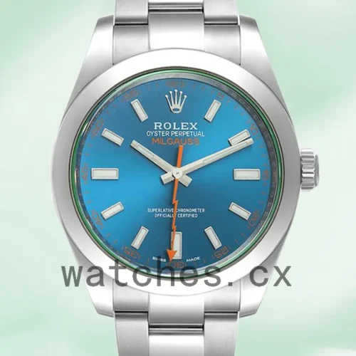 116400GV-1.webp Rolex Milgauss Men’s 40mm m116400gv-0002 Blue Dial Oyster Bracelet