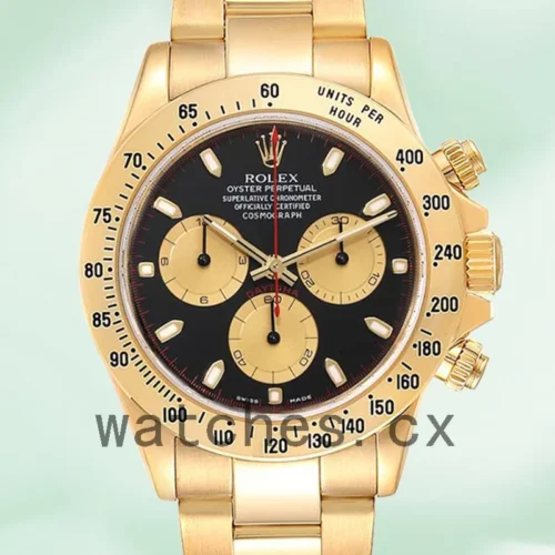 116528BKSO-1.webp Rolex Daytona Men’s 116528-78598 40mm Black Dial Gold-tone