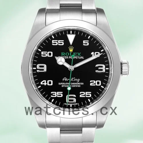 116900BKAO-1.webp Rolex Air-king m116900-0001 40mm Men’s Silver-tone Black Dial