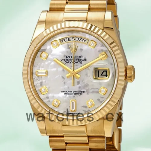 118238MDP-1.webp Rolex Day-Date 36mm 118238MDP Men’s Jubilee Bracelet White Mother-Of-Pearl Dial