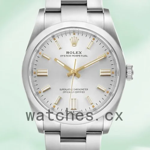 126000SSO-1.webp Rolex Oyster Perpetual m126000-0001 36mm Unisex Silver Dial
