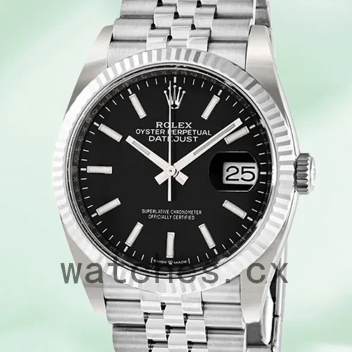 126200BKSJ-1.webp Rolex Datejust 36mm m126200-0003 Men’s Jubilee Bracelet Silver-tone