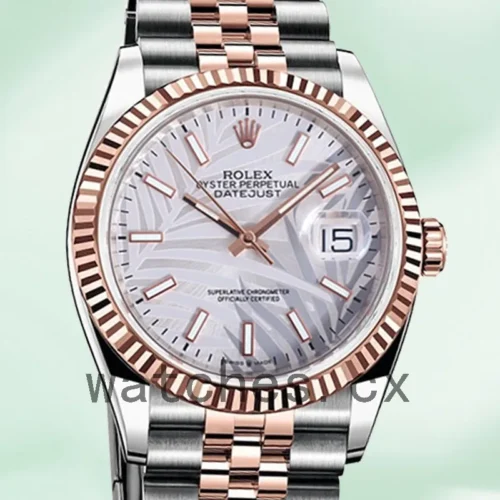 126231SPSJ-1.webp Rolex Datejust M126231-0031 41mm Men’s Automatic Silver Palm Motif Dial