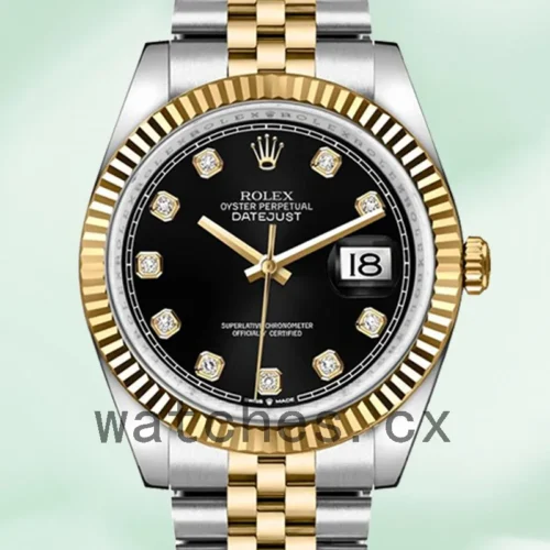 126233BKDJ-1.webp Rolex Datejust Men’s 36mm m126233-0021 Jubilee Bracelet/Oyster Bracelet Black Dial