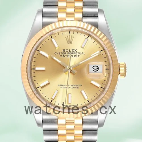 126233CSJ-1.webp Rolex Datejust Men’s 126233CSJ 36mm Bracelet Champagne Dial
