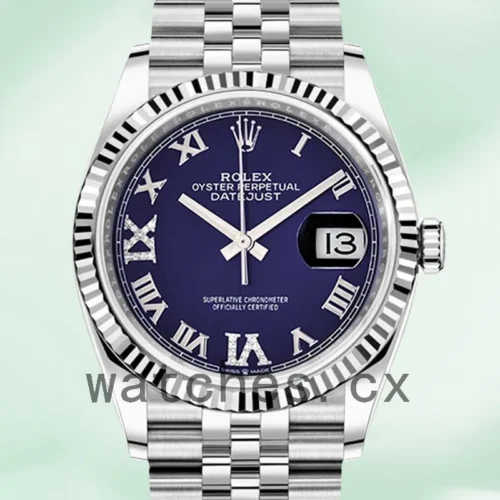 126234BLRDJ-1.webp Rolex Datejust m126234-0021 Ladies 36mm Silver-tone