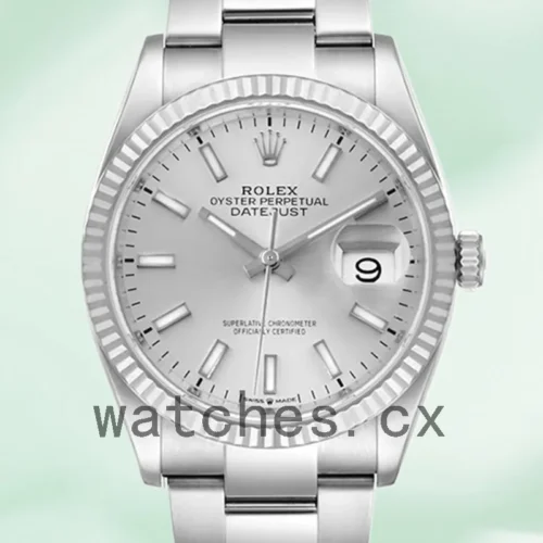 126234SSO-1.webp Rolex Datejust 36mm 126234SSO Men’s Silver Dial Silver-tone