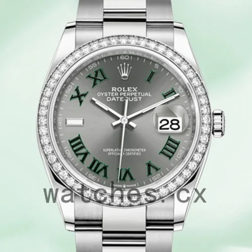 126284GYRO-1.webp Rolex Datejust Ladies 36mm m126284rbr-0038 Oyster Bracelet Gray Dial