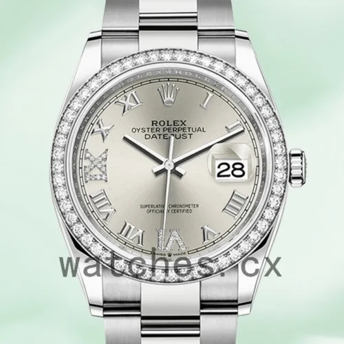 126284SRDO-1.webp Rolex Datejust 36mm m126284rbr-0022 Ladies Automatic Silver Dial