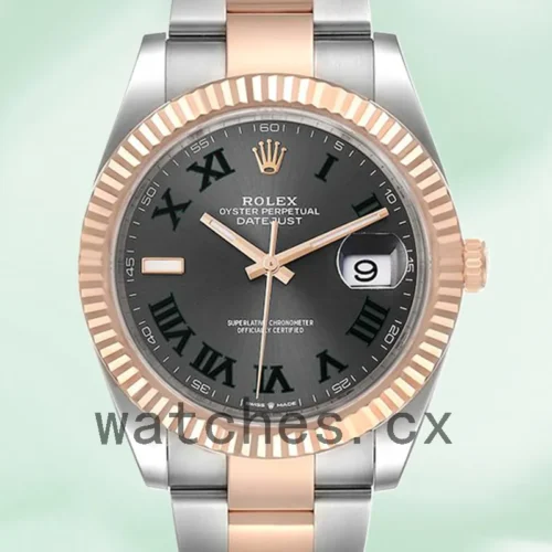 126331GYRO-1.webp Rolex Datejust m126331-0015 Men’s 41mm Grey Dial Silver-tone