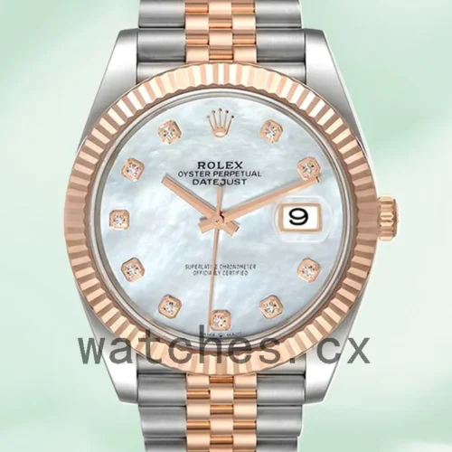 126331MDJ-1.webp Rolex Datejust m126331-0014 41mm Men’s Jubilee Bracelet White Mother of Pearl Dial