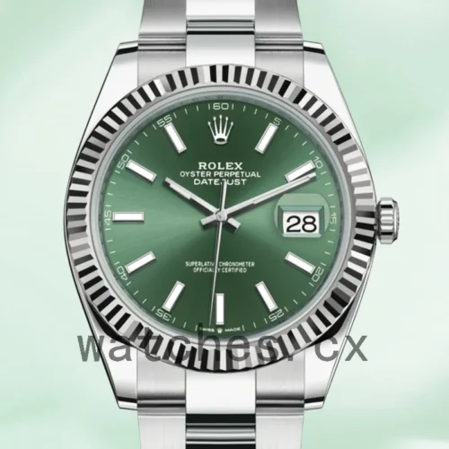 126334GNSO-1.webp Rolex Datejust m126334-0027 Men’s 41mm Green Dial Silver-tone