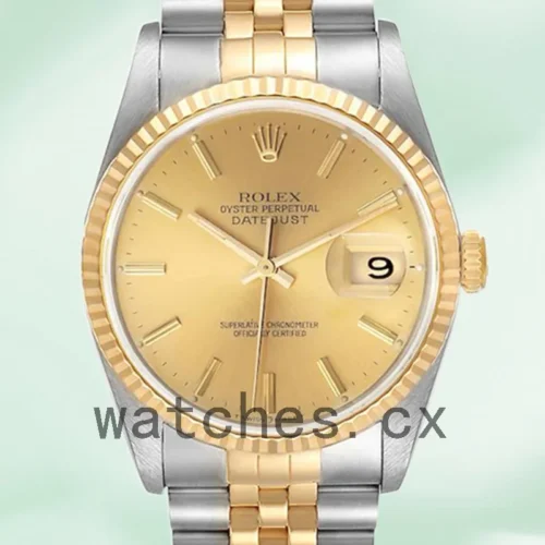 16233CSJ-1.webp Rolex Datejust 36mm 16233CSJ Men’s Jubilee Bracelet Gold Dial