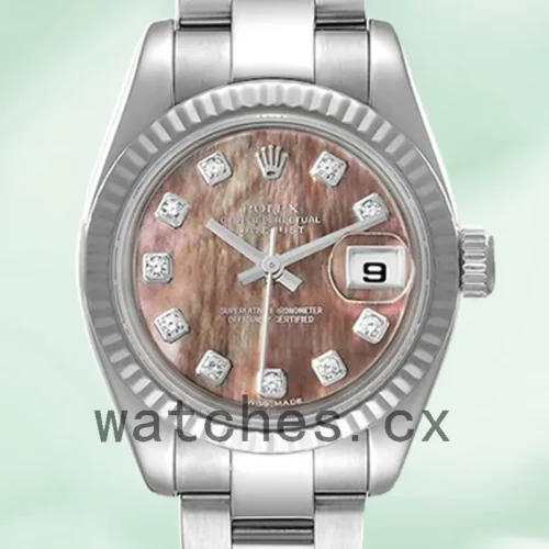 179174BKMDO-1.webp Rolex Datejust Ladies 26mm 179174 Black Mother of Pearl Dial Oyster Bracelet