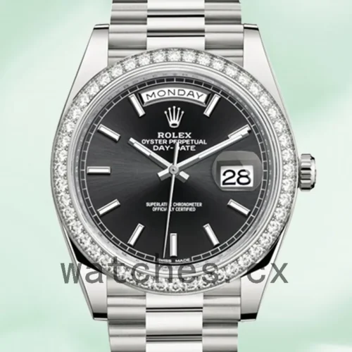 228349BKSP-1.webp Rolex Day-Date Men’s 40mm 228349BKSP Silver-tone