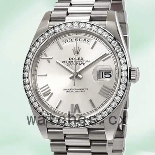 228349SRP-1.webp Rolex Day-Date 228349SRP 40mm Men’s Silver-tone Silver Dial