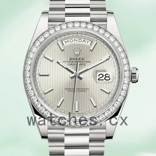 228349SSP-1.webp Rolex Day-Date 40mm Men’s 228349SSP Silver-tone Jubilee Bracelet