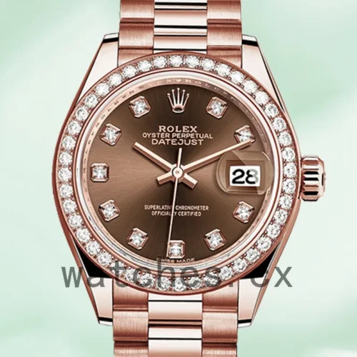 279135BRDP-1.webp Rolex Datejust 28mm 279135rbr-0017 Ladies President Bracelet/Jubilee Bracelet Rose Gold-tone