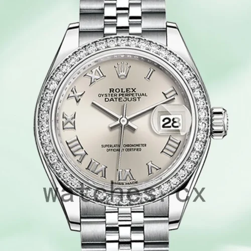279138SRJ-1-1.webp Rolex Datejust m279384rbr-0009 Ladies 28mm Silver Dial Silver-tone