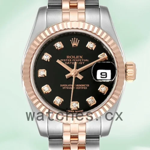 279171BKDJ-1.webp Rolex Datejust Ladies 279171 28mm Jubilee Bracelet Black Dial