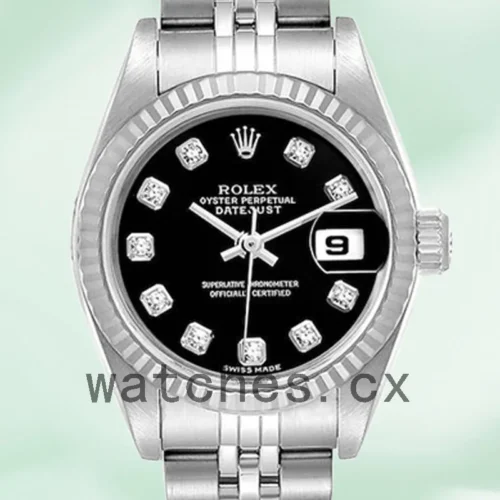 279174BKDJ-1.webp Rolex Datejust 28mm 279174 Ladies Silver-tone Black Dial