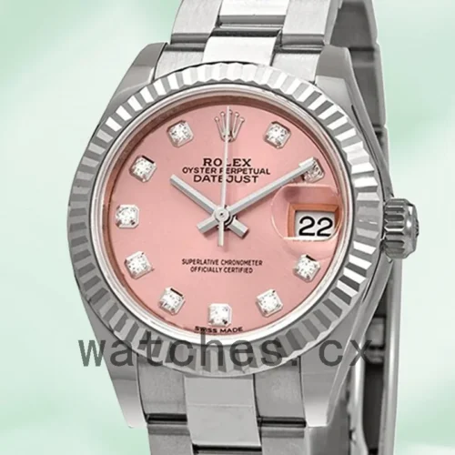 279174PDO-1.webp Rolex Datejust 28mm Ladies m279174-0004 Oyster Bracelet Silver-tone