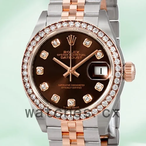 279381BRDJ-1.webp Rolex Datejust 28mm Ladies m279381rbr-0011 Automatic Silver-tone