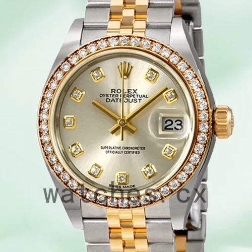 279383SDJ-1.webp Rolex Datejust Ladies m279383rbr-0007 28mm Jubilee Bracelet Silver-tone