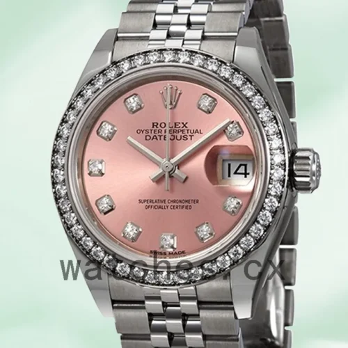 279384PDJ-1.webp Rolex Datejust 28mm Ladies m279384rbr-0003 Pink Dial Silver-tone