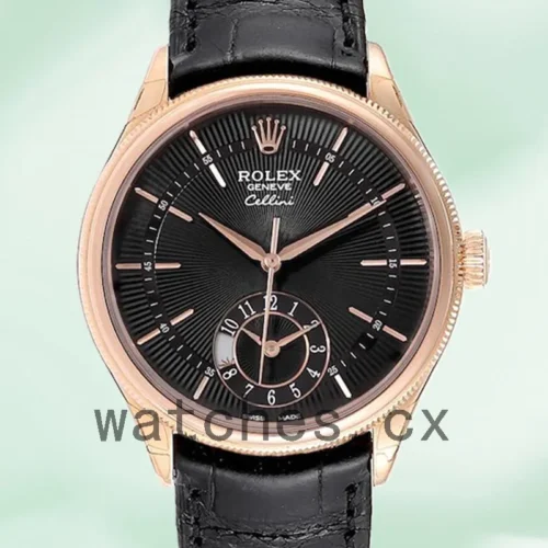 50525BKSL-1.webp Rolex Cellini m50525-0011 39mm Men’s Black Dial Rose Gold-tone
