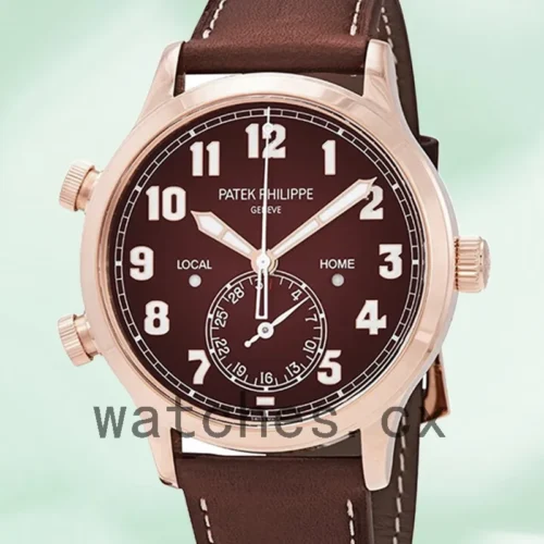 5524R-001-1.webp Patek Philippe Complications 43mm 5524R-001 Men Rose Gold-tone Leather Strap