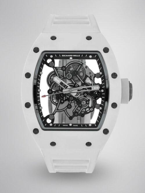 7259a8e16a9dd451618ddf089808834f.jpg Richard Mille RM055 BBR White Ceramic Skeleton Swiss Replica Sports Watch, AAA Super Clone