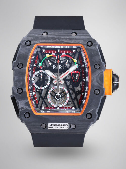 857fda85cf856be5bace724fbd5fd3fd.jpg Super Clone Richard Mille RM50-03 McLaren F1 Tourbillon Men's Watch Replica