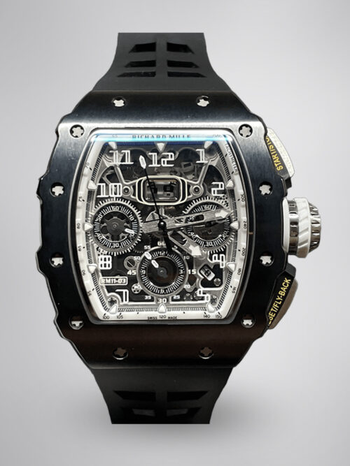 98dbccc194849a312a8132b3a80d9166.jpg Richard Mille RM 11-03 Replica Black Ceramic Case with Black Rubber Strap | Skeleton Dial Watch For Men