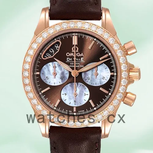 O-J-4677.60.37-1.webp Omega De Ville 4677.60.37 Ladies 35mm Black Dial Leather Strap