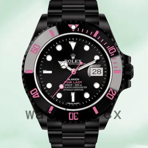 PINKLADY-1.webp Rolex Submariner Men’s 40mm PINKLADY Silver-tone Black Dial