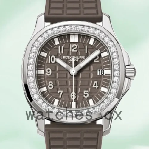 PP-J-5067A-023-1.webp Patek Philippe Aquanaut 32mm 5067A-023 Ladies Silver-tone Brown Dial