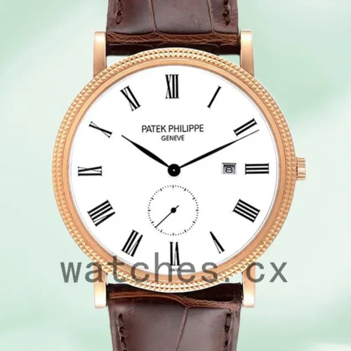 PP-K-5119R-001-1.webp Patek Philippe Calatrava Men’s 5119R-001 40mm Leather Strap Rose Gold-tone