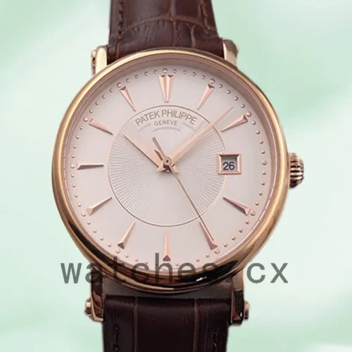 PP-K-5153R-001-1.webp Patek Philippe Calatrava Men’s 5153R-001 40mm White Dial Leather Strap