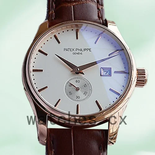 PP-K-CalatravaWSL017-1.webp Patek Philippe Calatrava CalatravaWSL017 40mm Men’s Leather Strap Rose Gold-tone